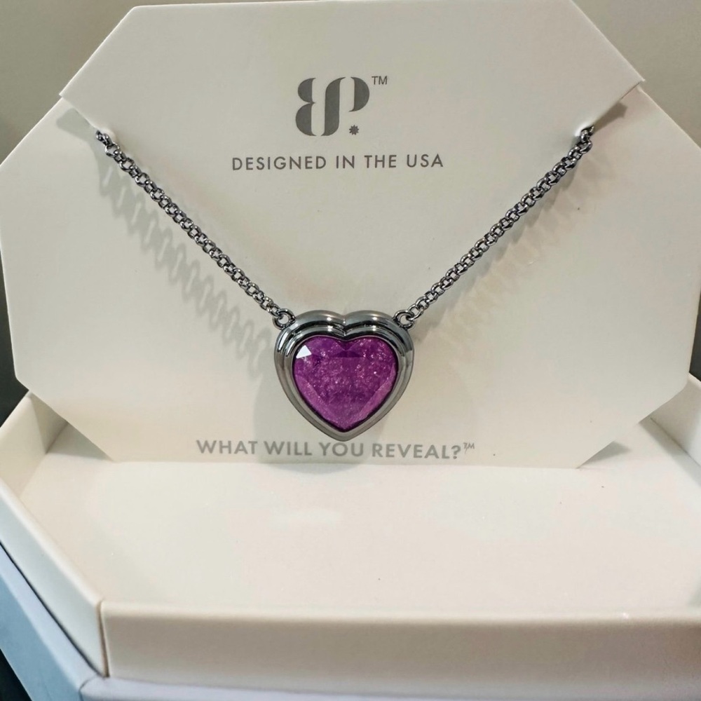 Elegant Purple Heart Necklace
